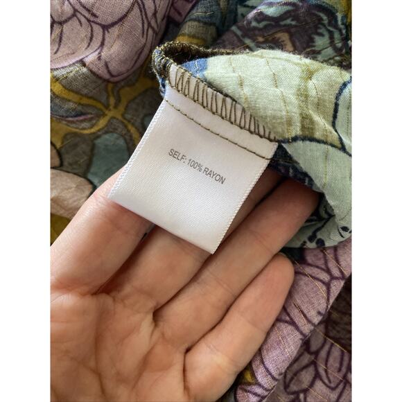 Jane‎ Delancey Womens Large Tunic Gold Mettalic Stripe - Picture 7 of 8